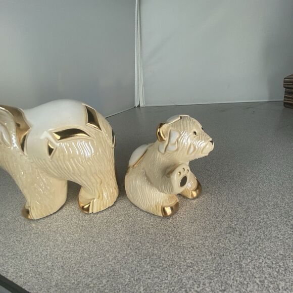 DeRosa Rinconada Rinca Baby and Adult Figurines POLAR BEARS #1719 #755 - Picture 5 of 12